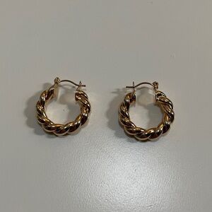 Chunky Gold Twist Earrings